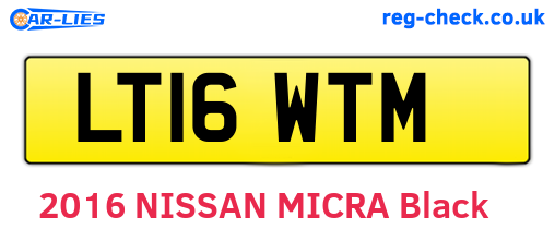 LT16WTM are the vehicle registration plates.