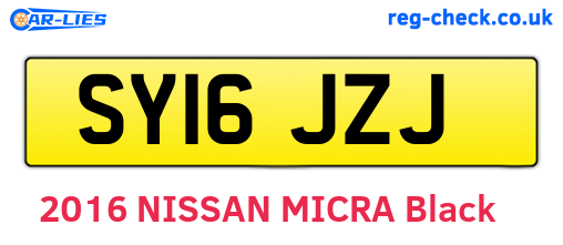 SY16JZJ are the vehicle registration plates.