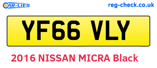 YF66VLY are the vehicle registration plates.