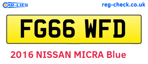 FG66WFD are the vehicle registration plates.