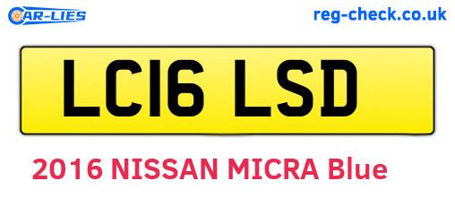 LC16LSD are the vehicle registration plates.