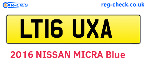 LT16UXA are the vehicle registration plates.