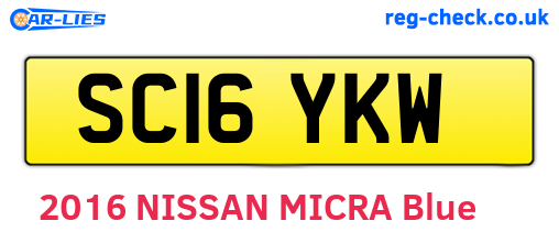 SC16YKW are the vehicle registration plates.