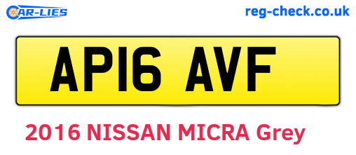 AP16AVF are the vehicle registration plates.
