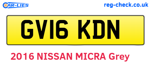 GV16KDN are the vehicle registration plates.