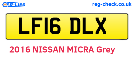 LF16DLX are the vehicle registration plates.