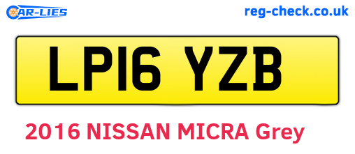 LP16YZB are the vehicle registration plates.