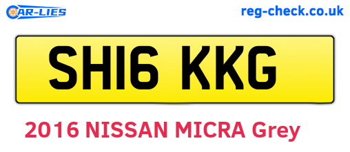 SH16KKG are the vehicle registration plates.