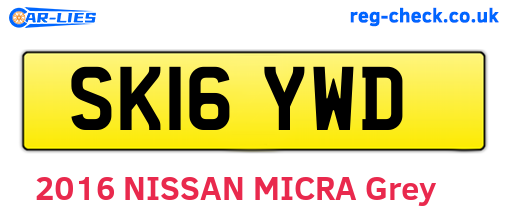 SK16YWD are the vehicle registration plates.
