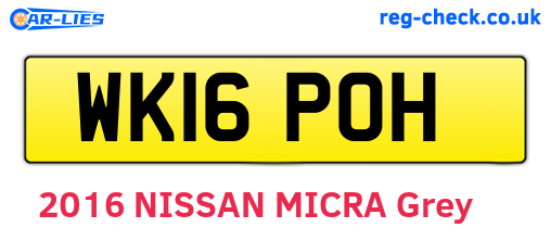 WK16POH are the vehicle registration plates.