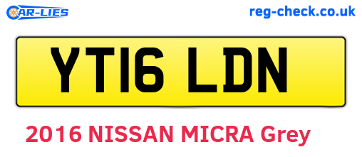 YT16LDN are the vehicle registration plates.
