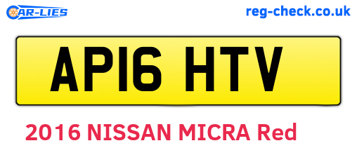 AP16HTV are the vehicle registration plates.