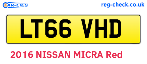 LT66VHD are the vehicle registration plates.
