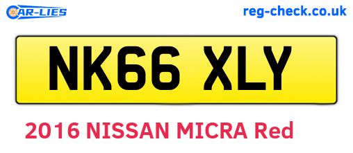 NK66XLY are the vehicle registration plates.