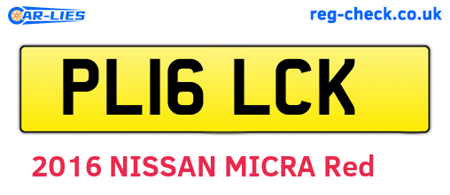 PL16LCK are the vehicle registration plates.