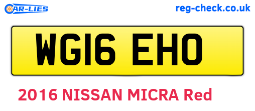 WG16EHO are the vehicle registration plates.