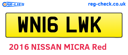 WN16LWK are the vehicle registration plates.