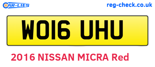 WO16UHU are the vehicle registration plates.