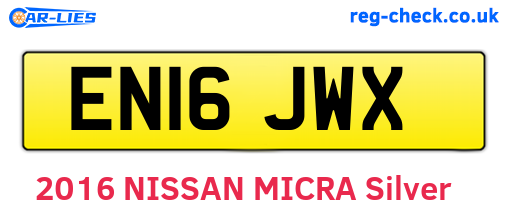 EN16JWX are the vehicle registration plates.