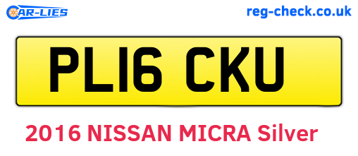 PL16CKU are the vehicle registration plates.