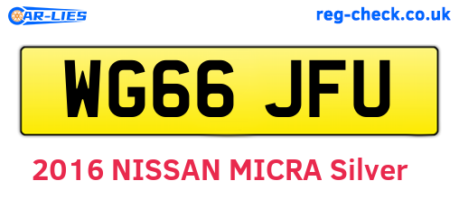 WG66JFU are the vehicle registration plates.