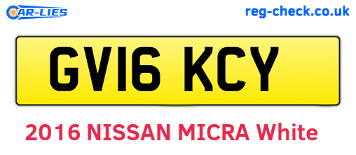 GV16KCY are the vehicle registration plates.