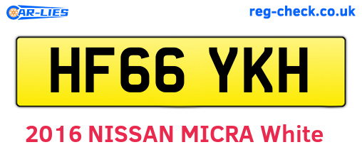 HF66YKH are the vehicle registration plates.