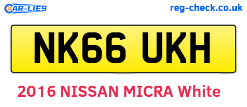 NK66UKH are the vehicle registration plates.