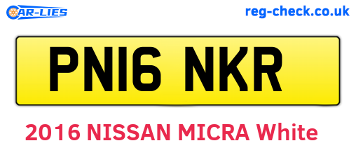 PN16NKR are the vehicle registration plates.