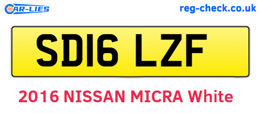SD16LZF are the vehicle registration plates.