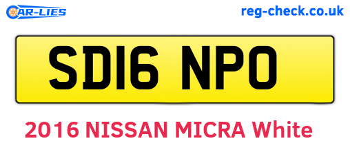 SD16NPO are the vehicle registration plates.