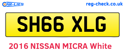 SH66XLG are the vehicle registration plates.