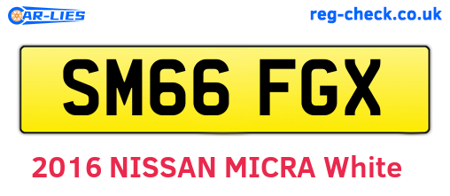 SM66FGX are the vehicle registration plates.