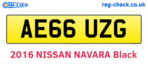 AE66UZG are the vehicle registration plates.
