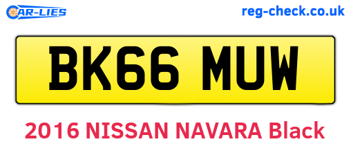 BK66MUW are the vehicle registration plates.