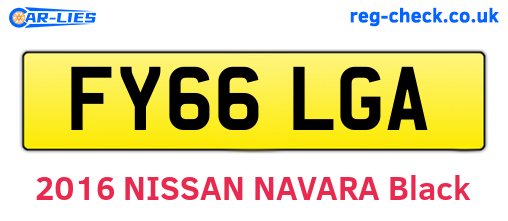 FY66LGA are the vehicle registration plates.