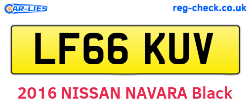 LF66KUV are the vehicle registration plates.