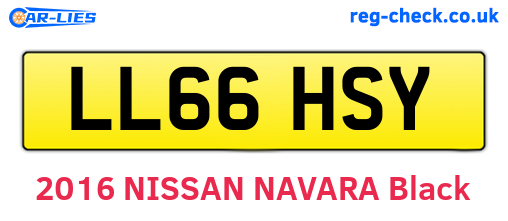 LL66HSY are the vehicle registration plates.