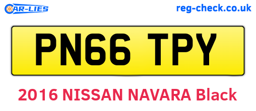 PN66TPY are the vehicle registration plates.