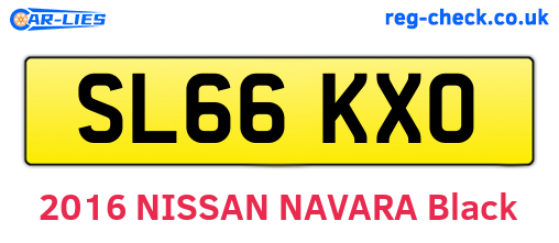 SL66KXO are the vehicle registration plates.