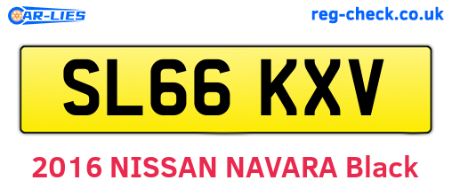 SL66KXV are the vehicle registration plates.
