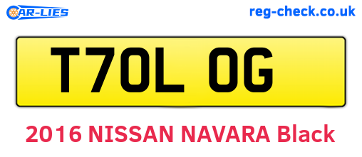 T70LOG are the vehicle registration plates.