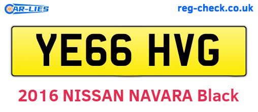YE66HVG are the vehicle registration plates.