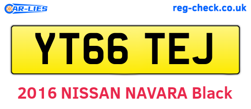 YT66TEJ are the vehicle registration plates.