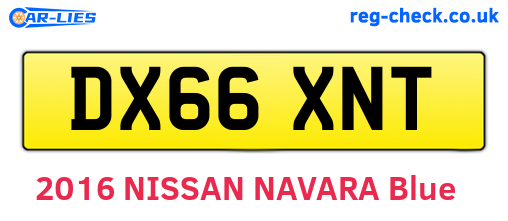 DX66XNT are the vehicle registration plates.