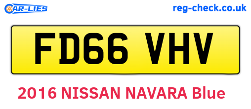FD66VHV are the vehicle registration plates.