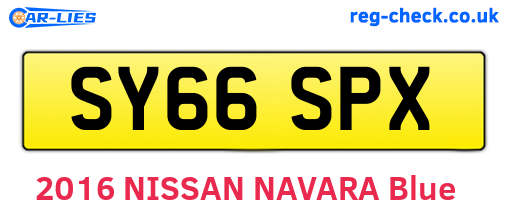 SY66SPX are the vehicle registration plates.