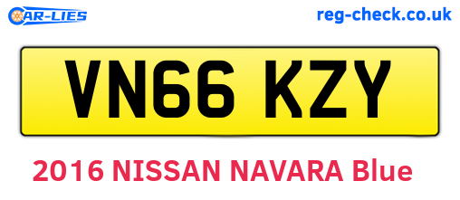 VN66KZY are the vehicle registration plates.
