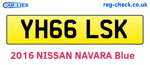YH66LSK are the vehicle registration plates.