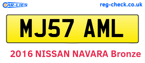 MJ57AML are the vehicle registration plates.